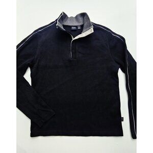 Hugo Boss Men's Mock Neck Quarter Button Sweater - Size Small